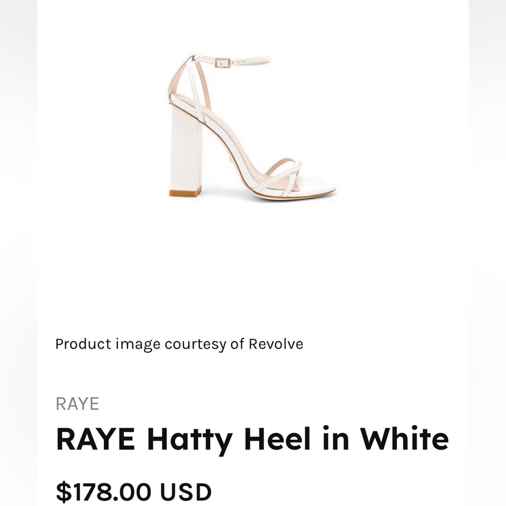 Raye White Block Heels